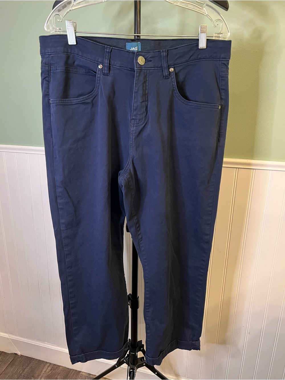 EUC- Jag Cecilia Jeans Navy Blue Straight-Leg Capris. Size 16